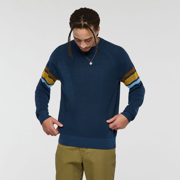 Libre Waffle Crew Sweater - DEEP SEA