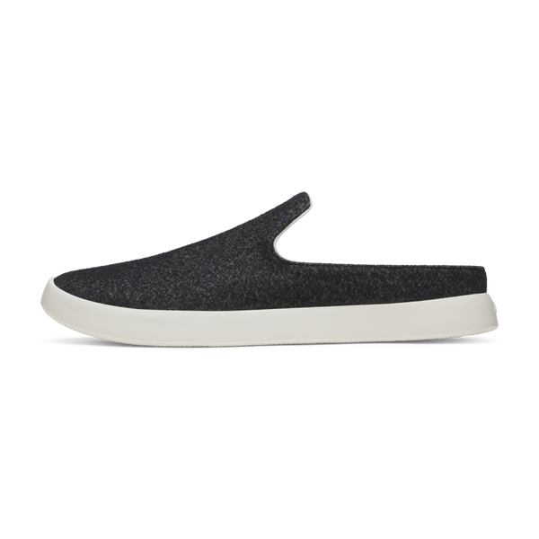WOMENS WOOL LOUNGER MULE - MDM GRY (NTRL WHT)