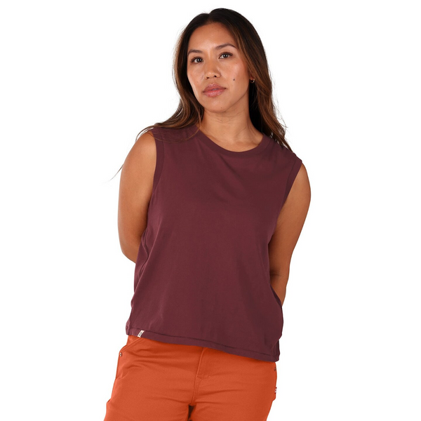BELLOWS WORK TANK - ELDERBERRY CANVAS