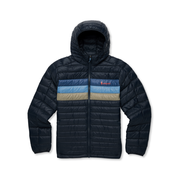 Fuego Down Hooded Jacket - CARBON STRIPES