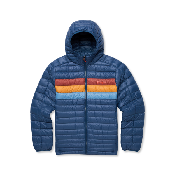 Fuego Down Hooded Jacket - DEEP SEA STRIPES