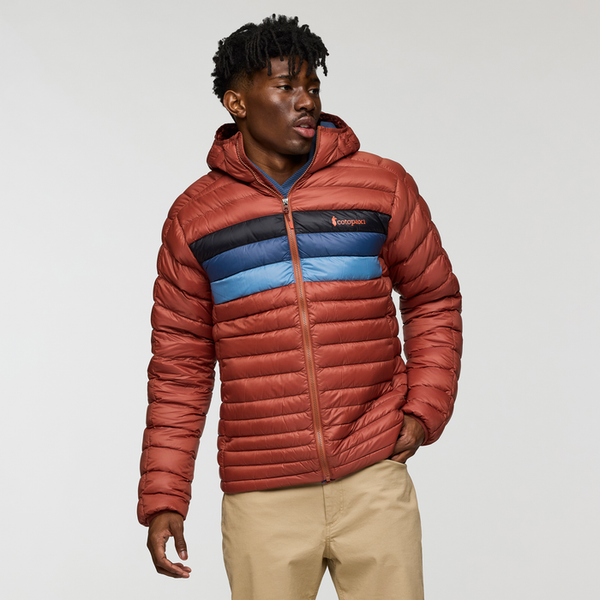 Fuego Down Hooded Jacket - NUTMEG STRIPES