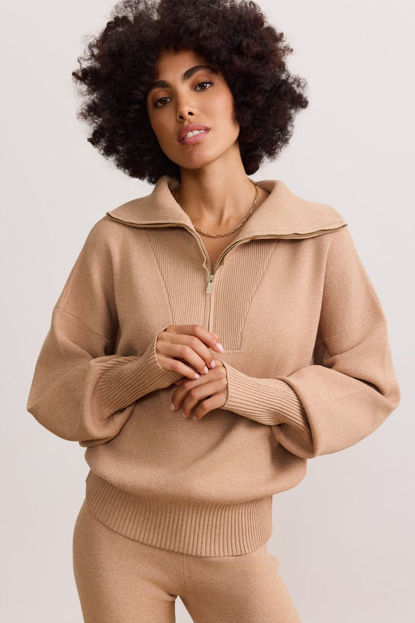 PULL À DEMI-ZIP OLLY