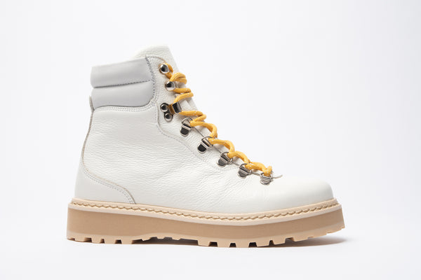 HIKING GRAINED LEATHER LINED W - OFF WHITE