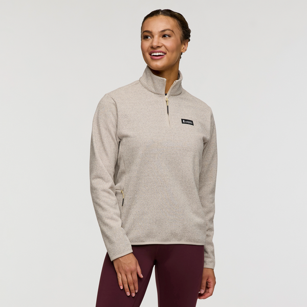 Envo Fleece Quarter-Zip Pullover - HEATHER CREAM