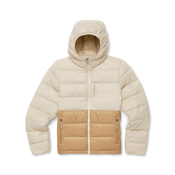 Fuego Max Down Hooded Jacket - CREAM AND KHAKI