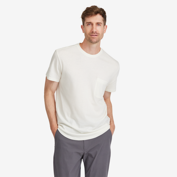 MENS ANYTIME TEE - NATURAL WHITE