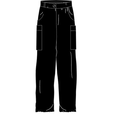 MOON CLASSIC CARGO PANTS - BLACK