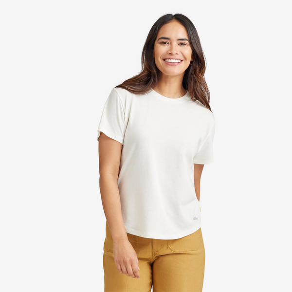 WOMENS ANYTIME TEE - NATURAL WHITE